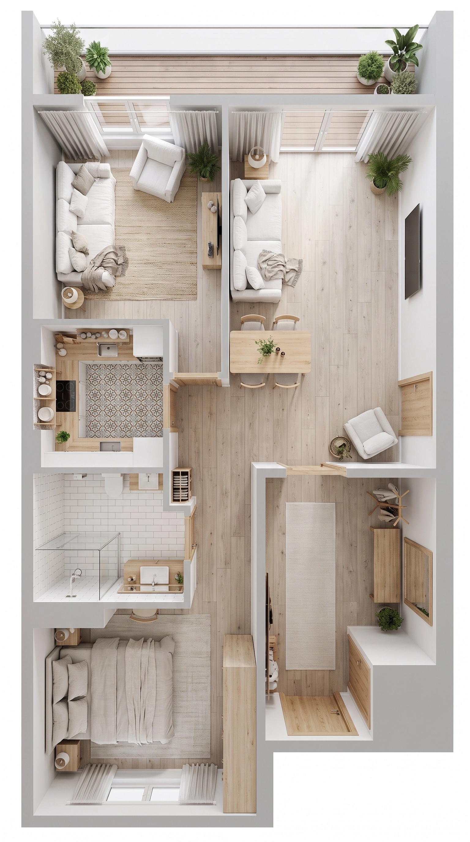 Scandinavian Living Room design — interior photo by GenRoom AI