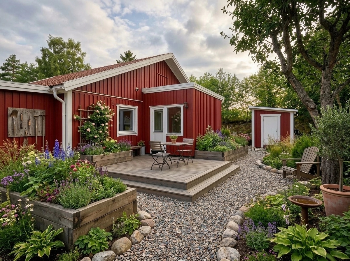 Country Rustic Garden Yard design — yard photo by GenRoom AI