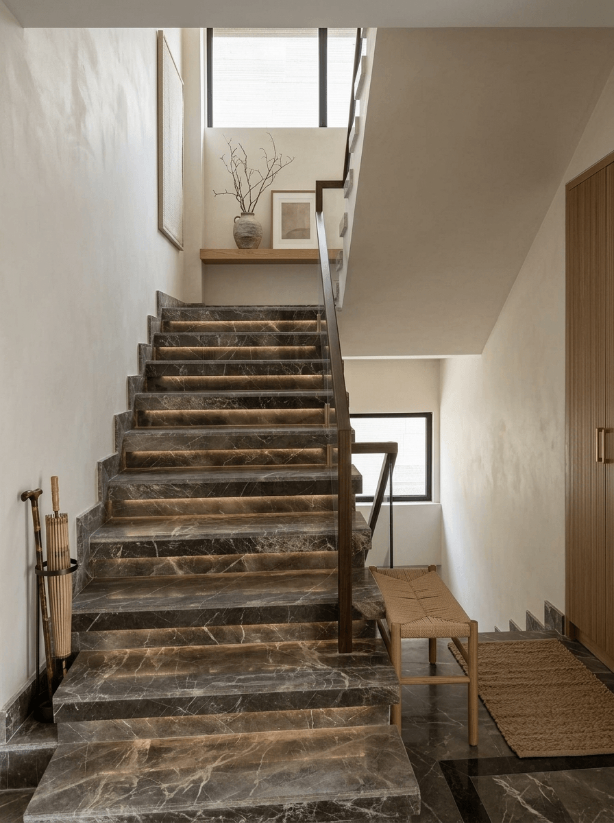 Hallway interior in Japandi style — photo by GenRoom AI