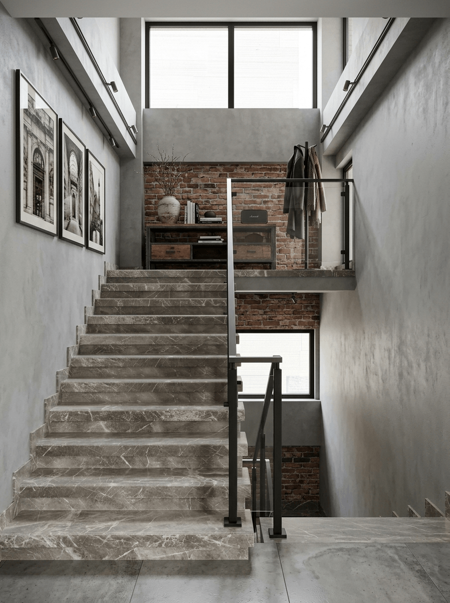 Hallway interior in Loft / Industrial style — photo by GenRoom AI