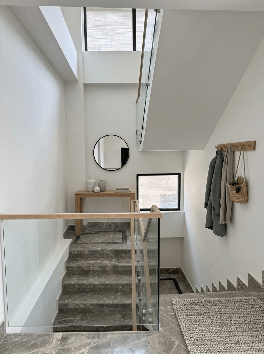 Hallway interior in Scandinavian style — photo by GenRoom AI