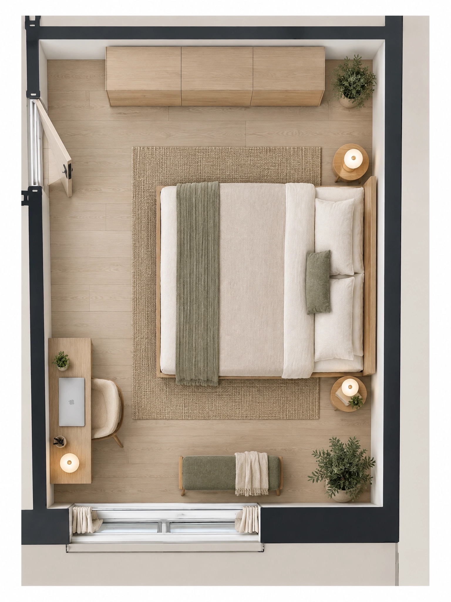 Interior design in Scandinavian style — Living Room by GenRoom AI