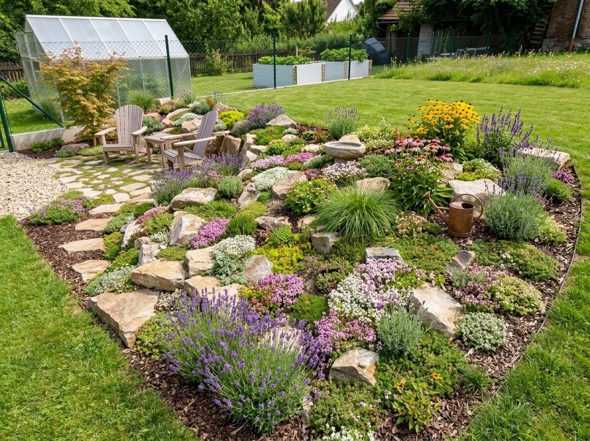Landscape design in Eco Natural Garden style — Yard by GenRoom AI