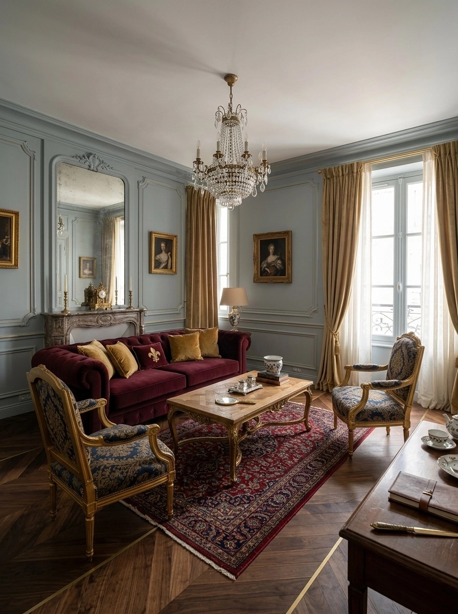Interior design in French Parisian style — Living Room by GenRoom AI