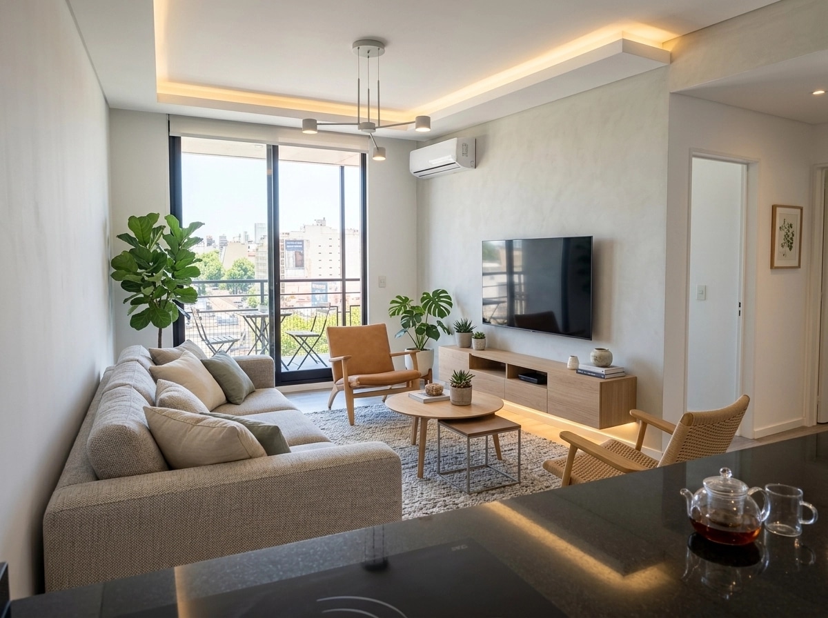 Interior design in Scandinavian style — Living Room by GenRoom AI