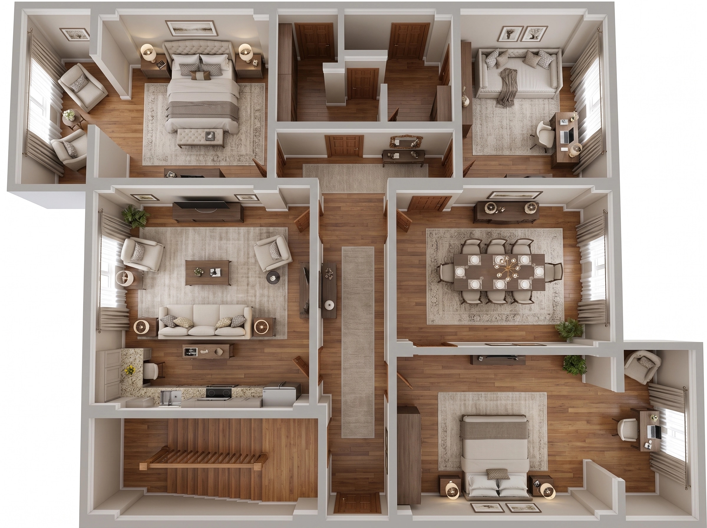 Transitional Living Room design — interior photo by GenRoom AI