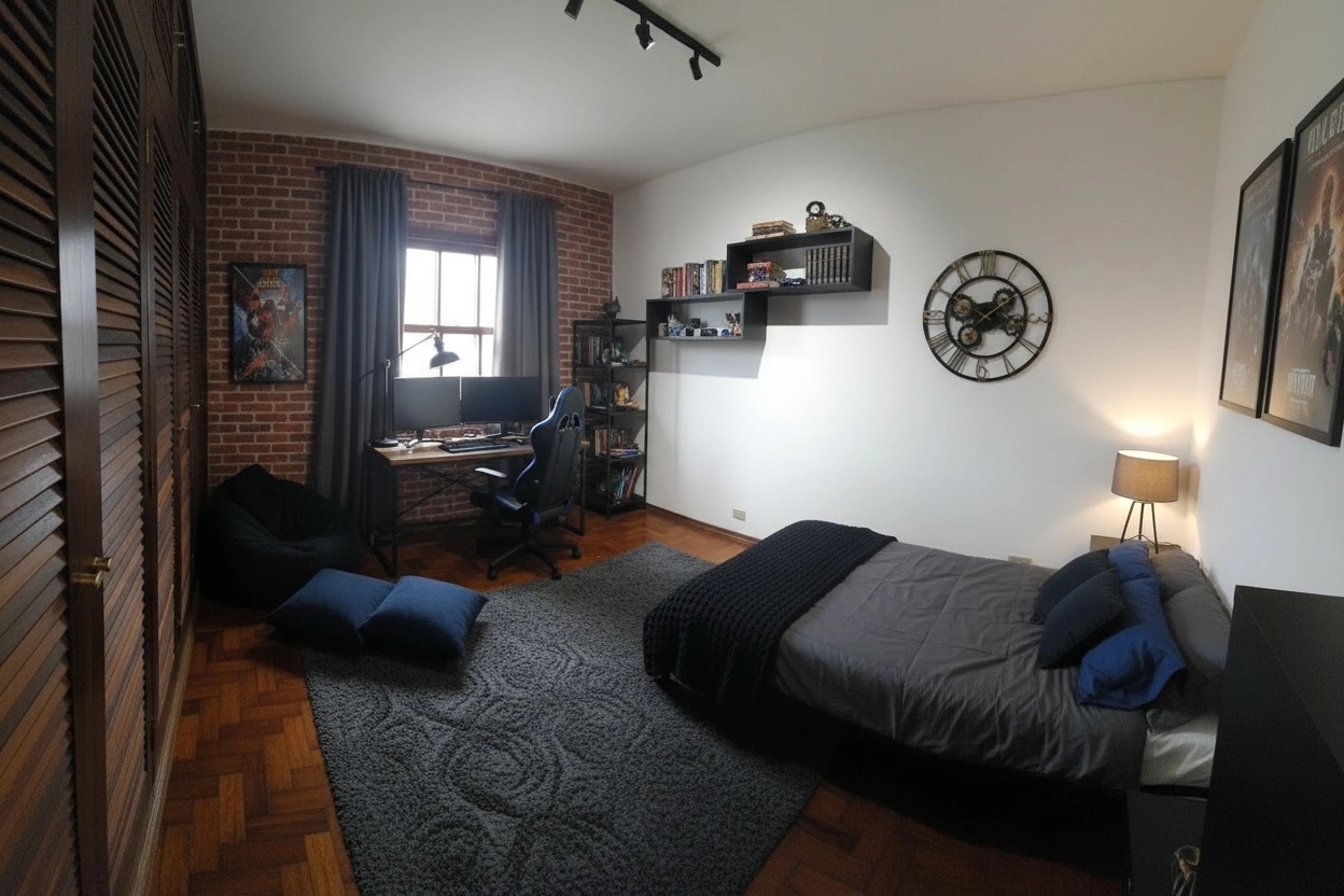Interior design in Loft / Industrial style — Bedroom by GenRoom AI