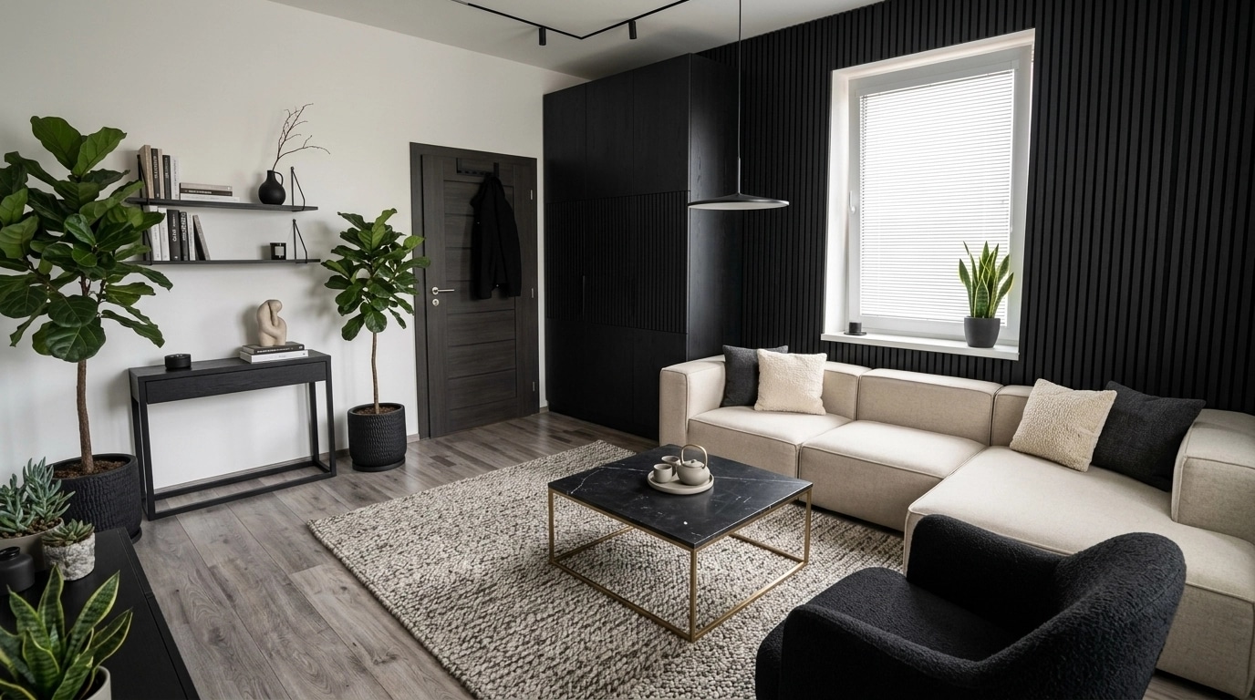 Minimalism Living Room design — interior photo by GenRoom AI