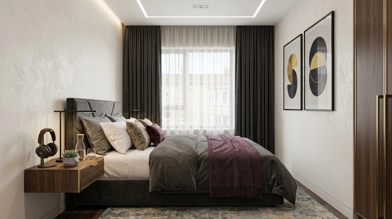 Contemporary Bedroom design — interior photo by GenRoom AI