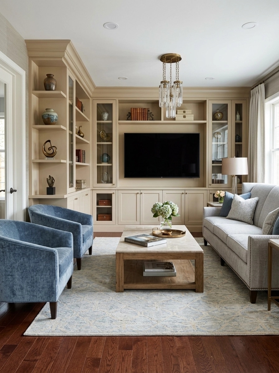Interior design in Transitional style — Living Room by GenRoom AI