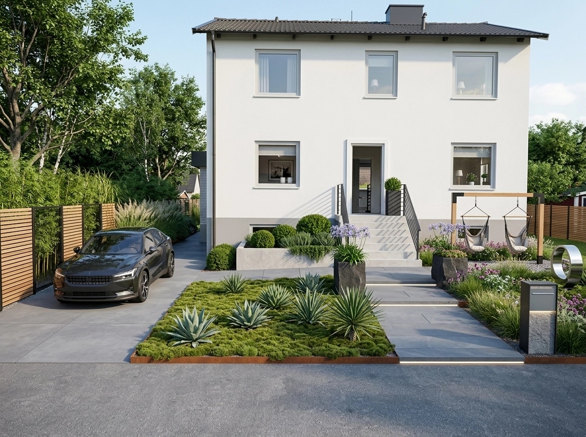 Landscape design in Contemporary Yard style — Yard by GenRoom AI
