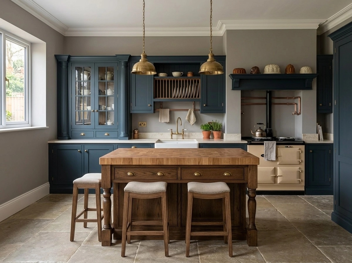 Kitchen interior in British style — photo by GenRoom AI