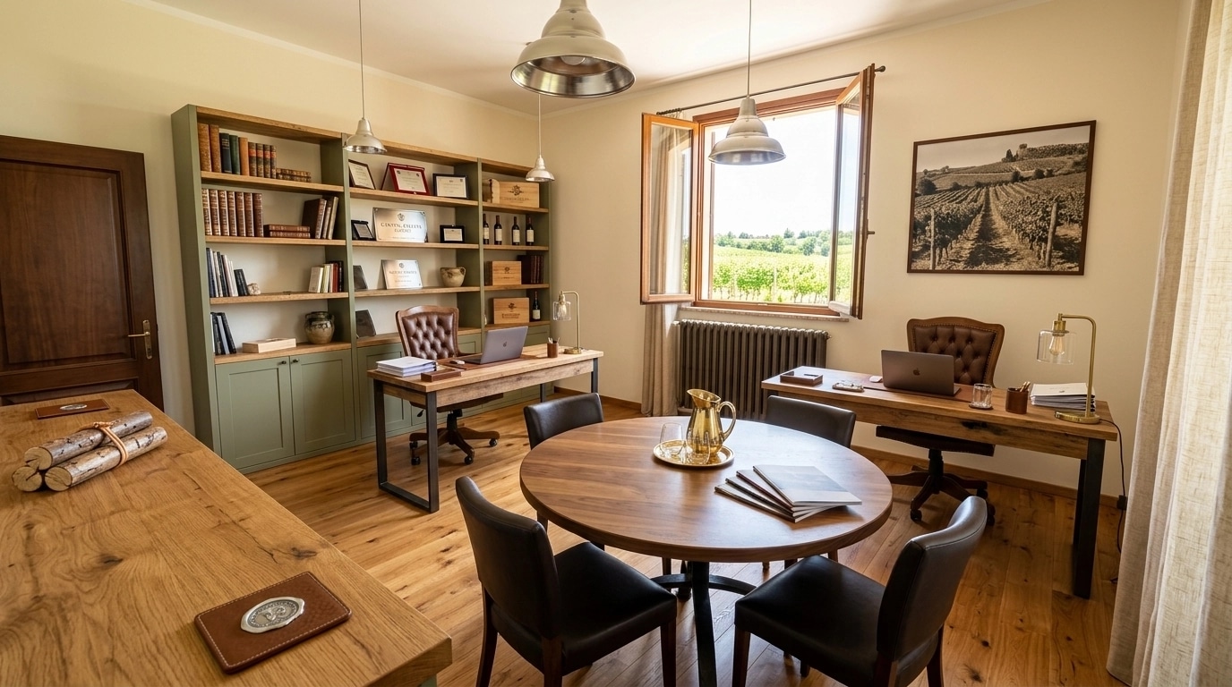 Interior design in Modern Farmhouse style — office_space by GenRoom AI