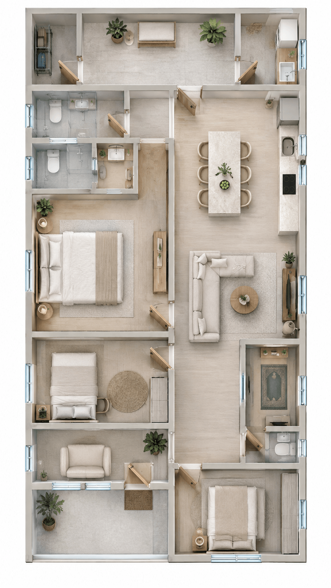 Interior design in Minimalism style — Living Room by GenRoom AI