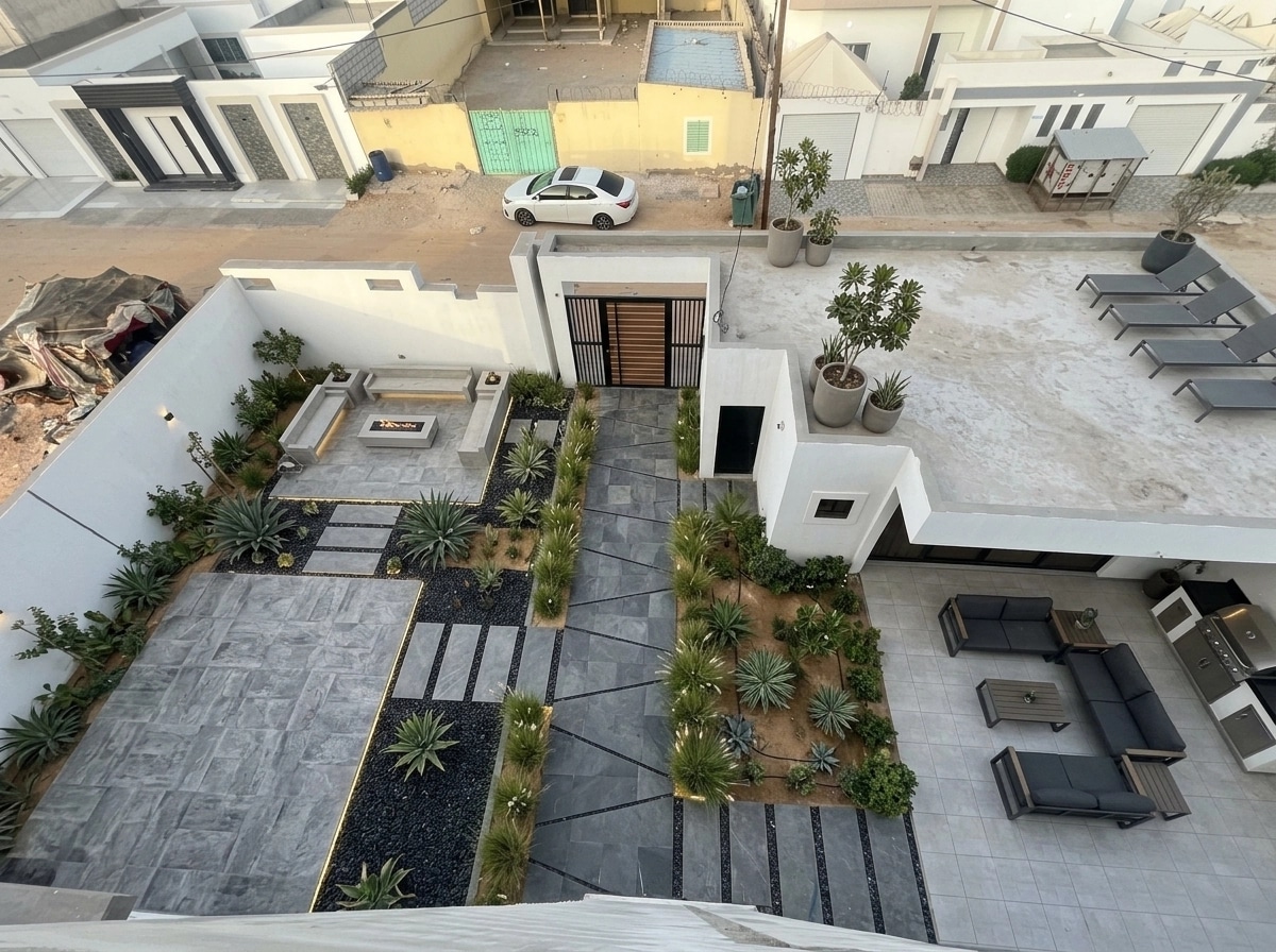 Landscape design in Contemporary Yard style — Yard by GenRoom AI