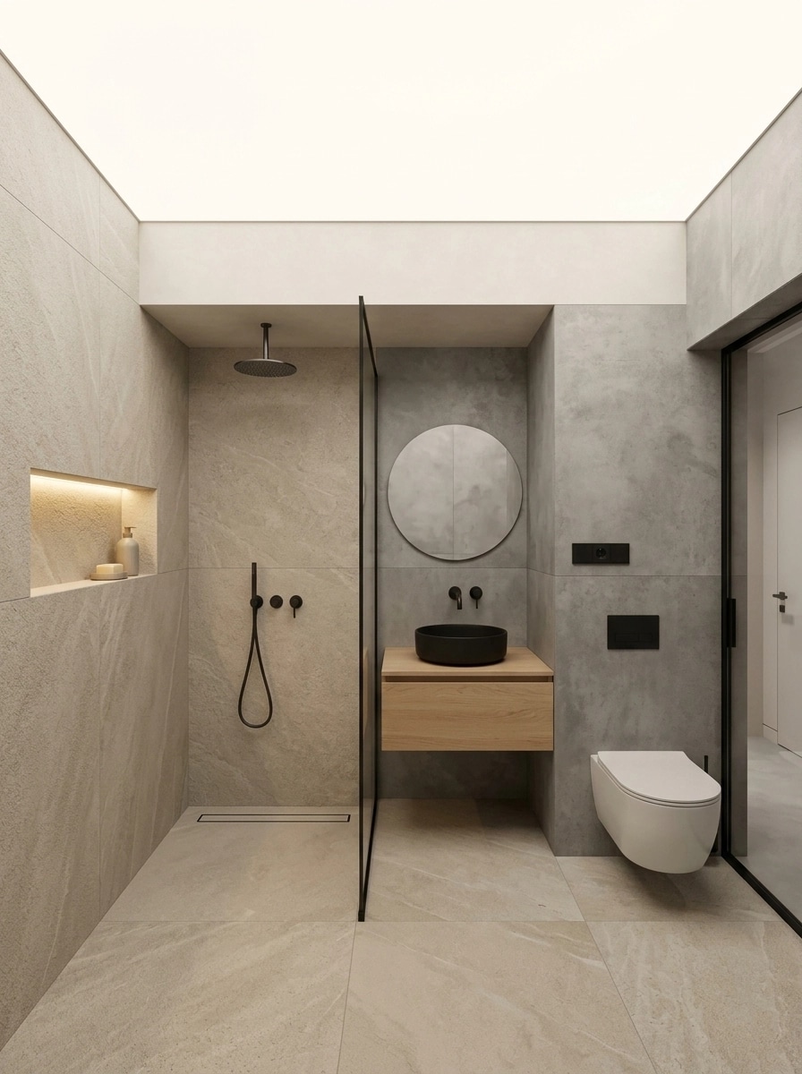 Minimalism Bathroom design — interior photo by GenRoom AI