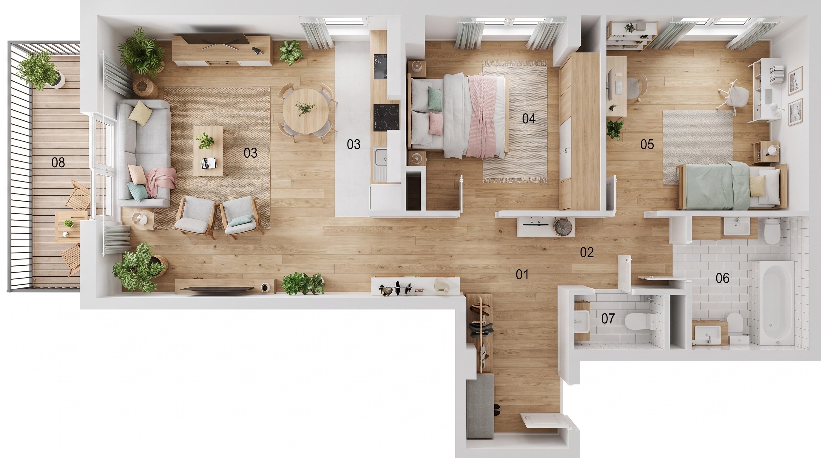 Scandinavian Living Room design — interior photo by GenRoom AI