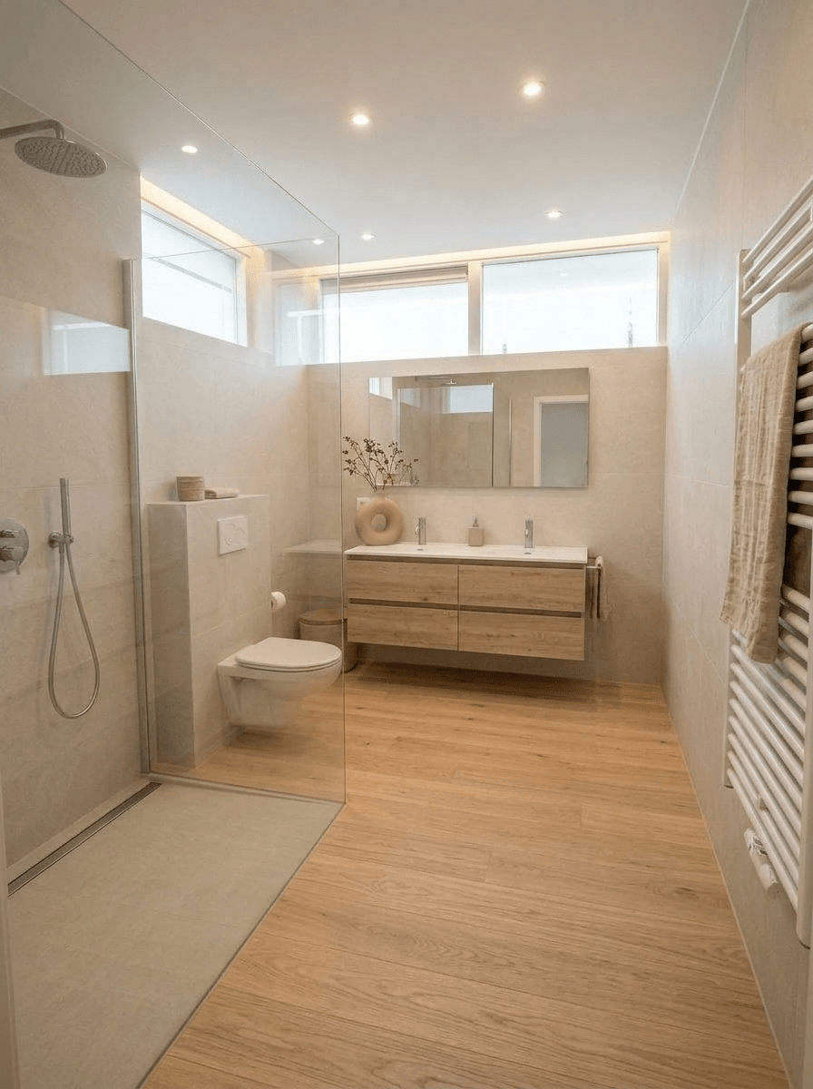 Bathroom interior in Japandi style — photo by GenRoom AI