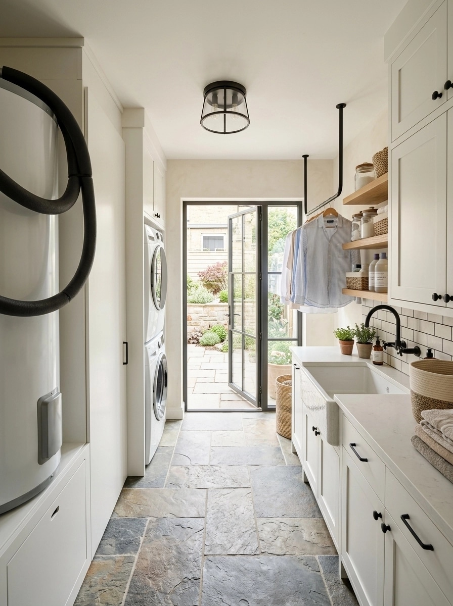 Interior design in Modern Farmhouse style — laundry by GenRoom AI