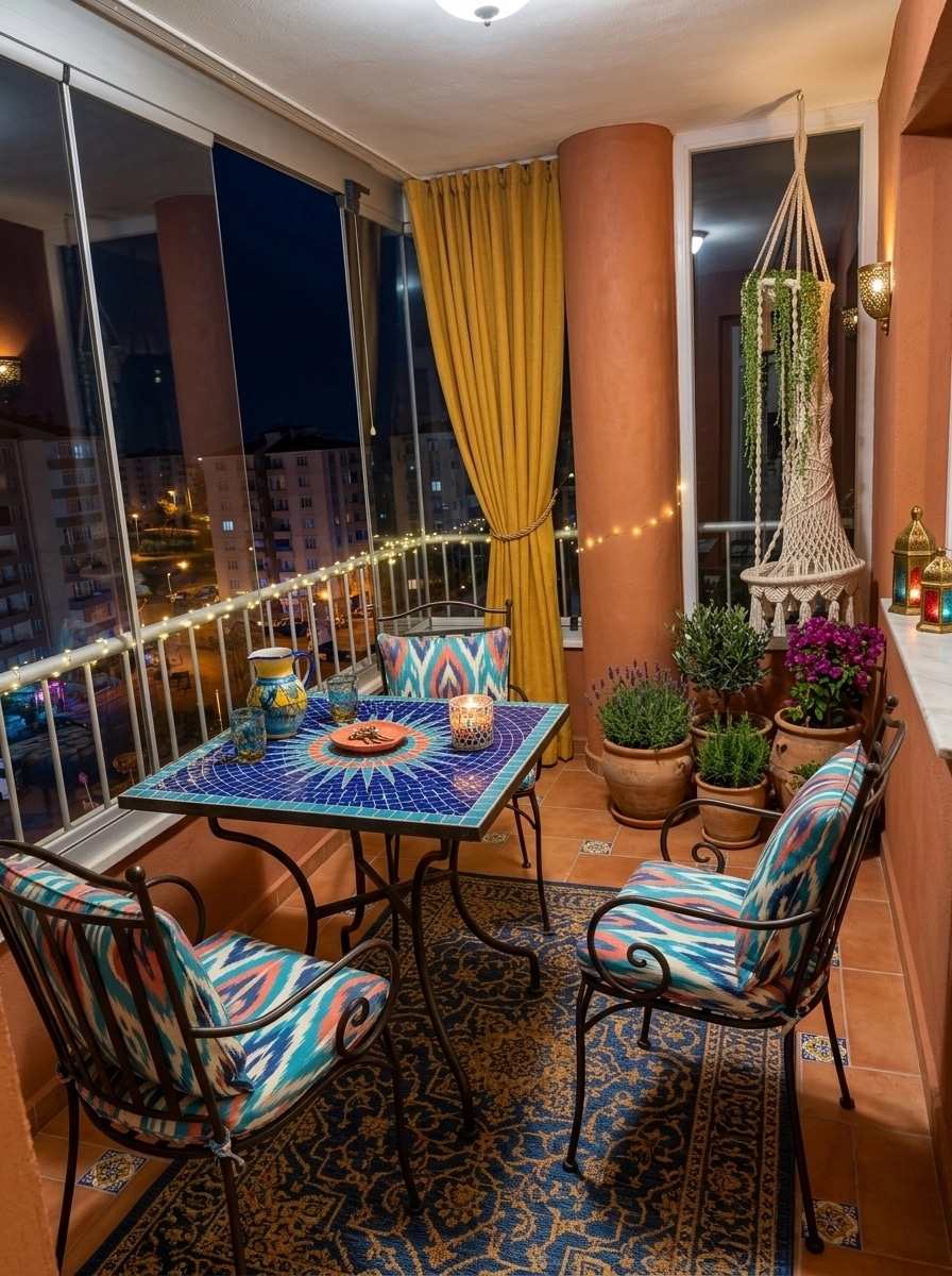 Interior design in Mediterranean style — balcony by GenRoom AI