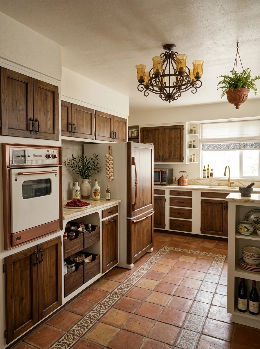 Kitchen interior in Mediterranean style — photo by GenRoom AI