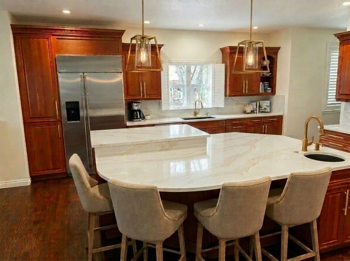 Design d'interni in stile Coastal / Hamptons — Cucina di GenRoom AI