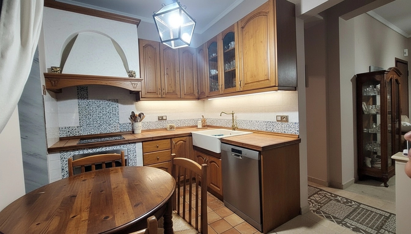 Kitchen interior in Mediterranean style — photo by GenRoom AI
