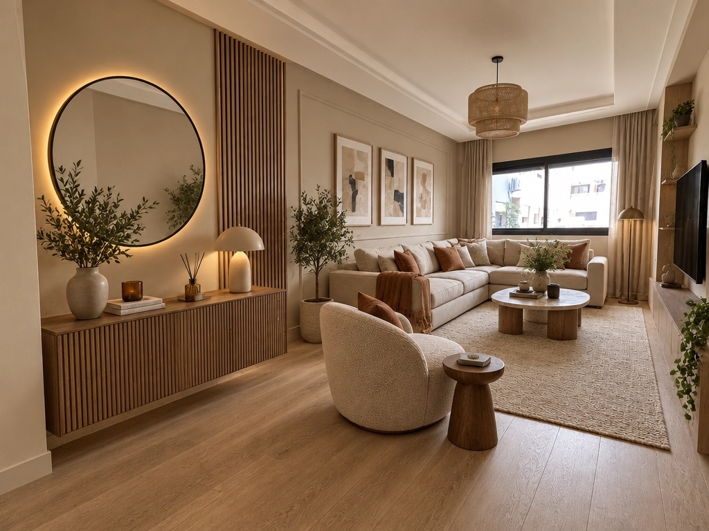 Design d'intérieur en style Contemporary — Salon par GenRoom AI