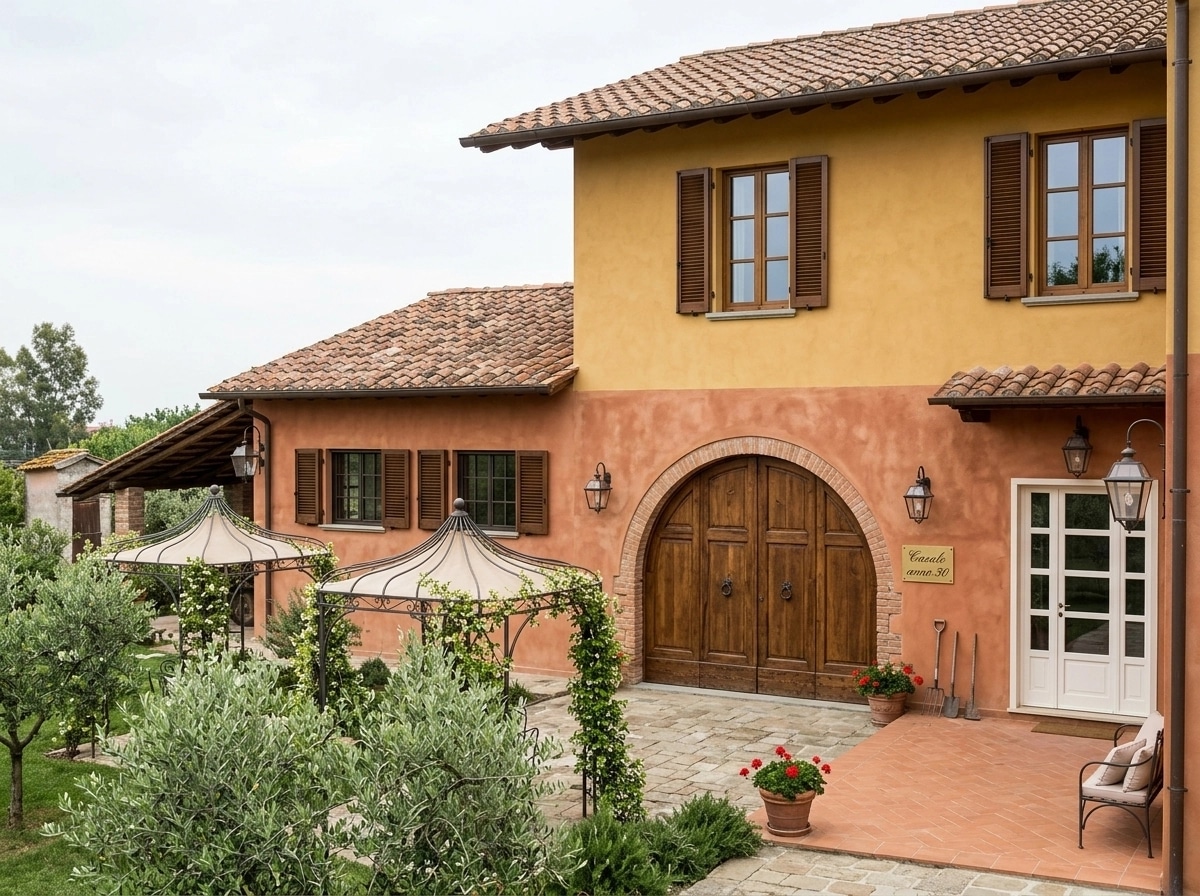Facade design in Italian Villa Facade style — Facade by GenRoom AI