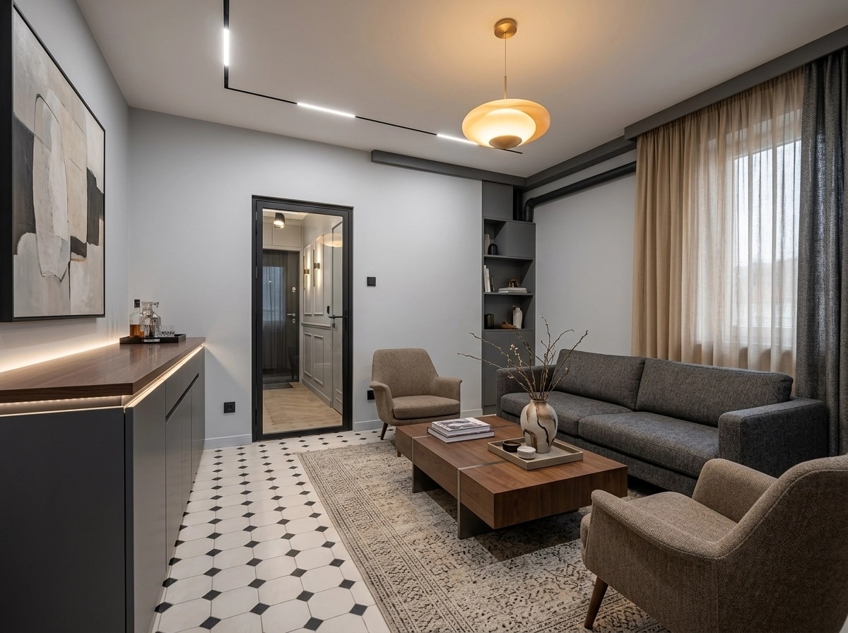 Interior design in Contemporary style — Living Room by GenRoom AI