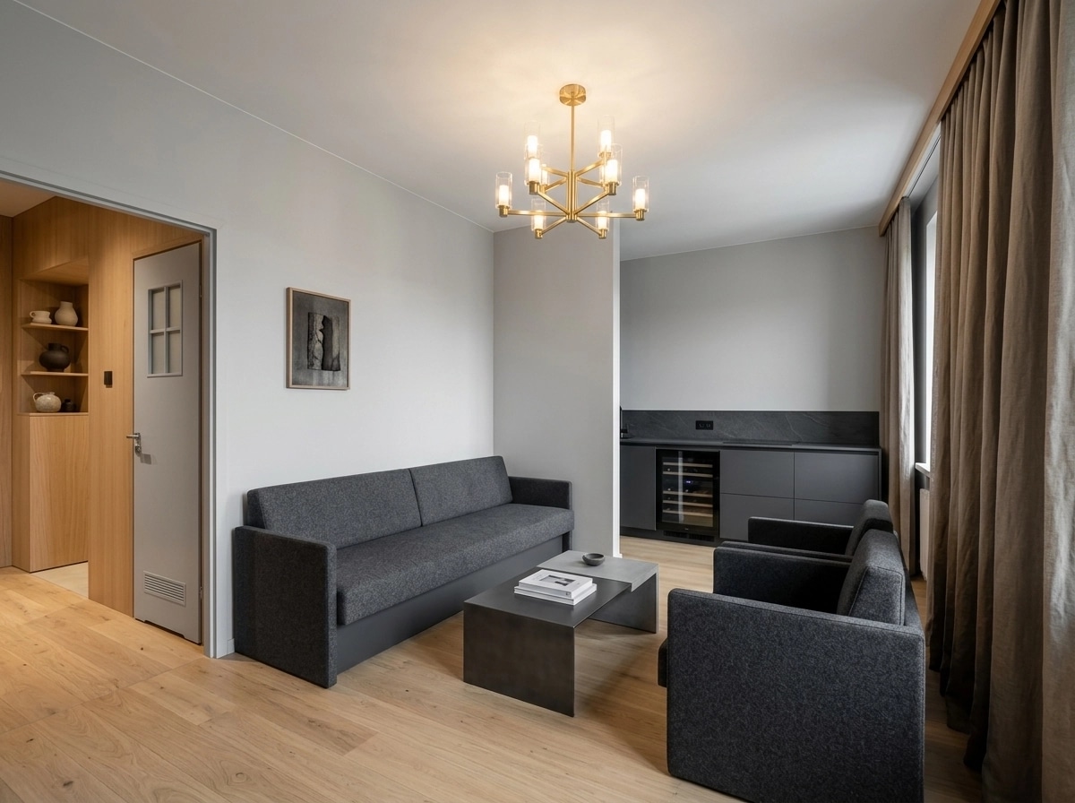Minimalism Living Room design — interior photo by GenRoom AI