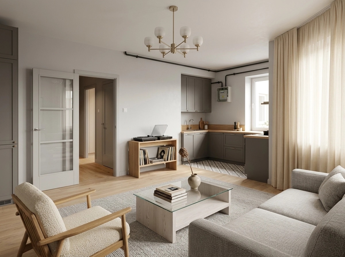 Scandinavian Living Room design — interior photo by GenRoom AI