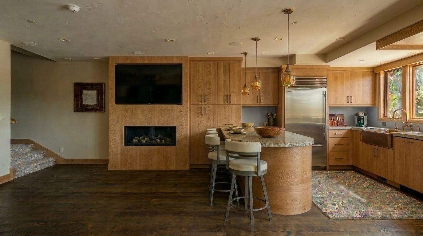 Kitchen interior in Rustic style — photo by GenRoom AI