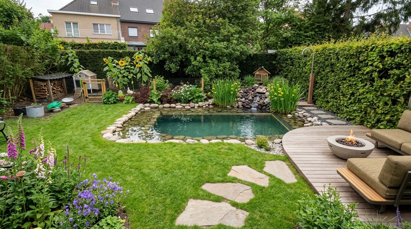 Landscape design in Eco Natural Garden style — Yard by GenRoom AI