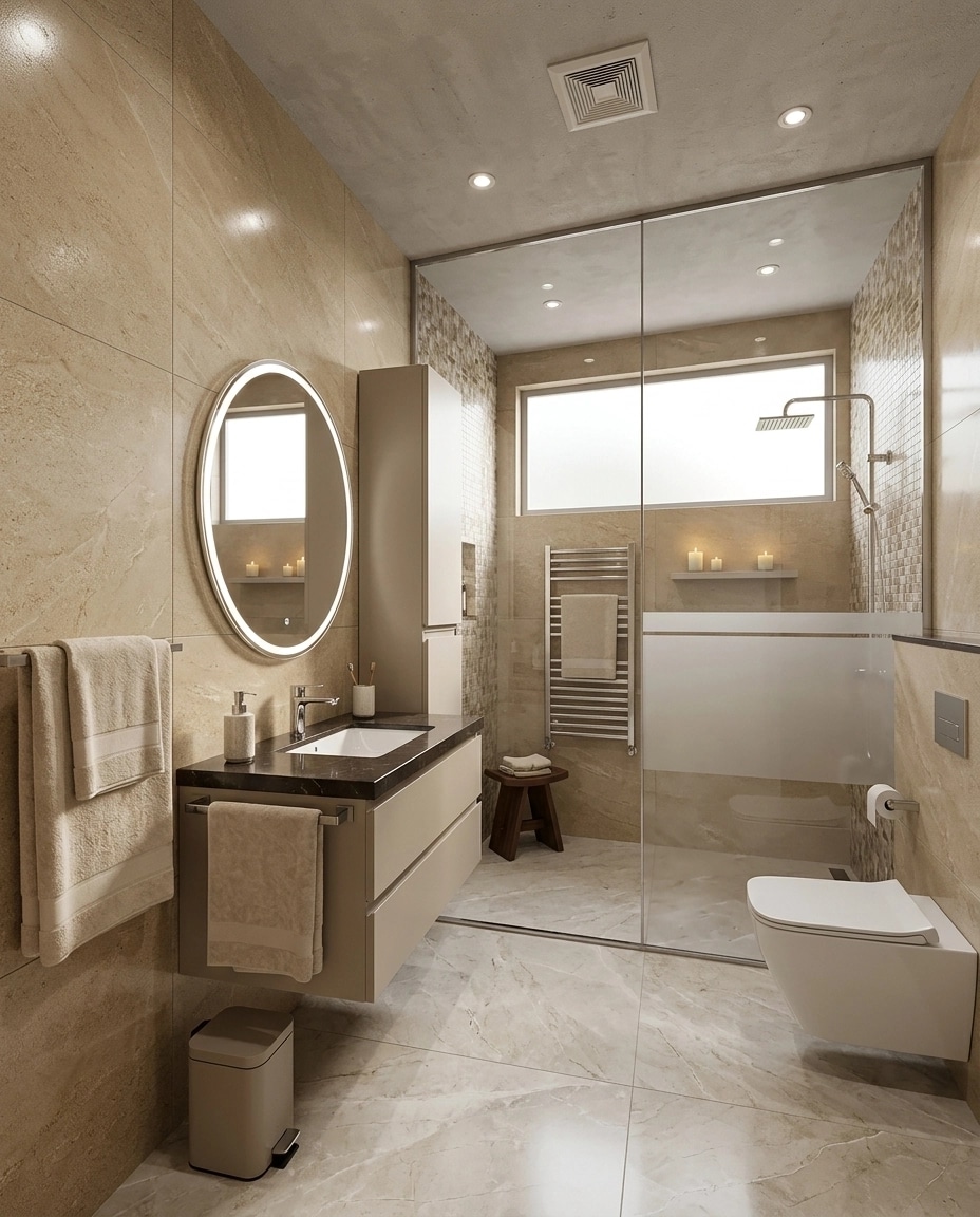 Bathroom interior in no_style style — photo by GenRoom AI