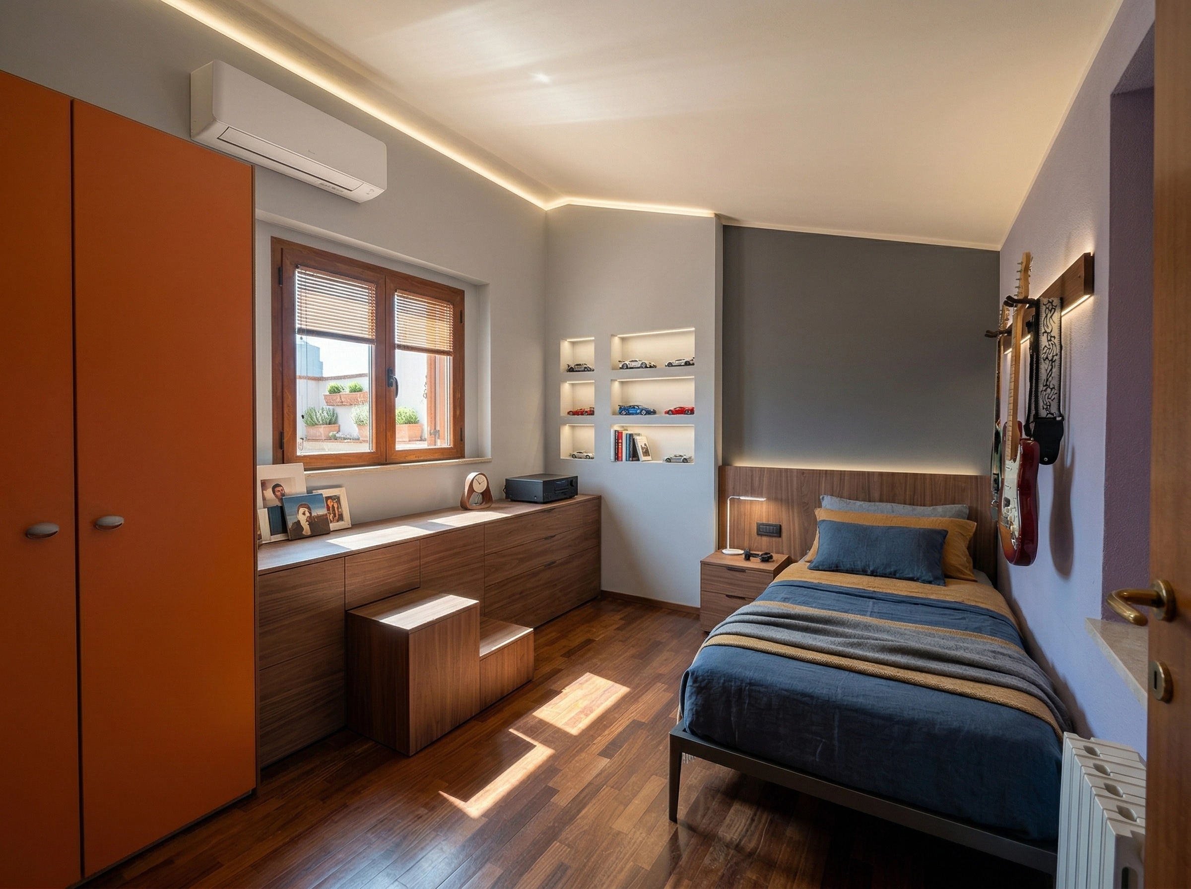 Contemporary Bedroom design — interior photo by GenRoom AI