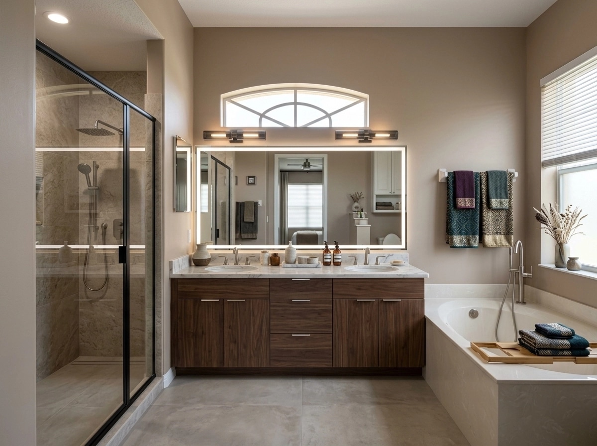 Bathroom interior in Contemporary style — photo by GenRoom AI