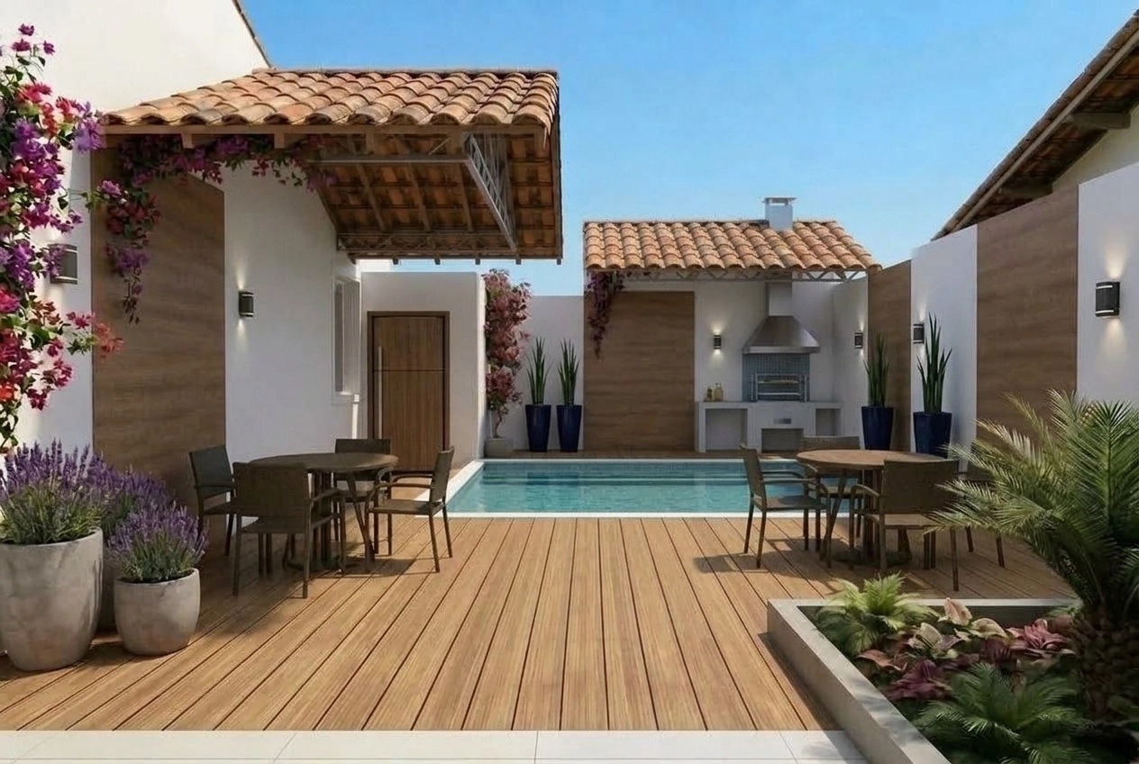 Landscape design in Eco Natural Garden style — Yard by GenRoom AI