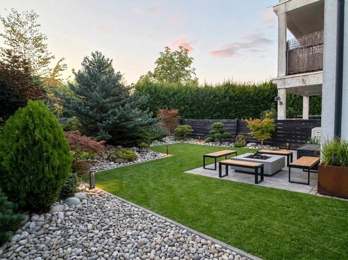 Landscape design in Minimalist Yard style — Yard by GenRoom AI