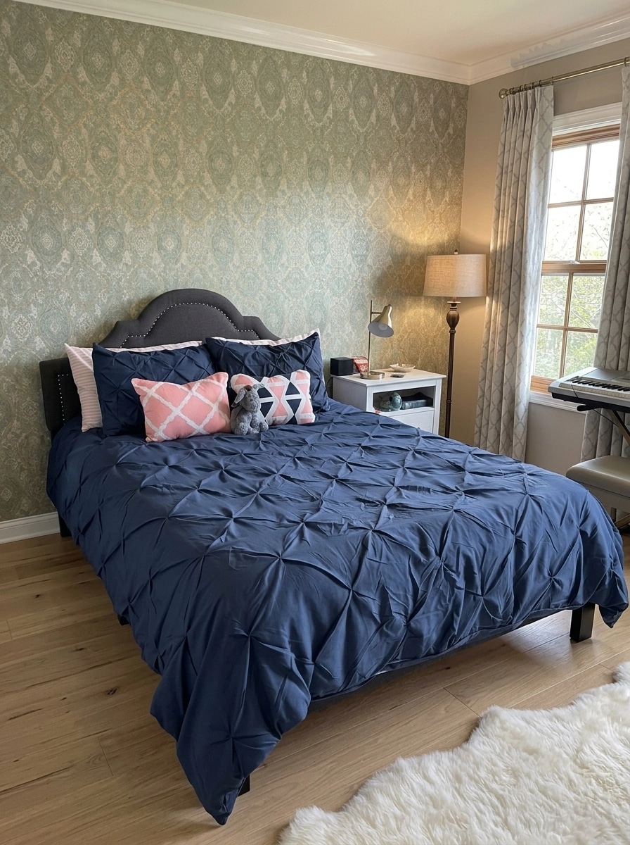 Transitional Bedroom design — interior photo by GenRoom AI