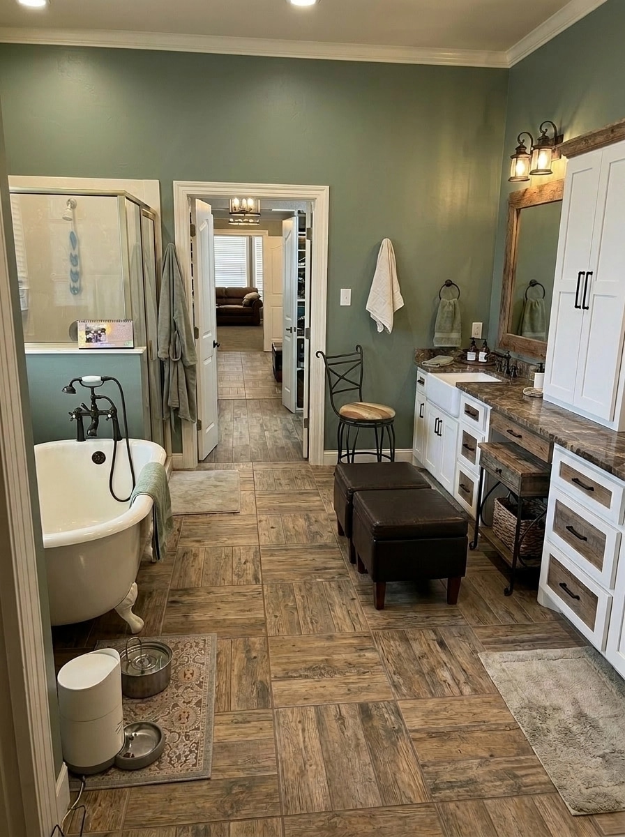 Interior design in Modern Farmhouse style — Bathroom by GenRoom AI
