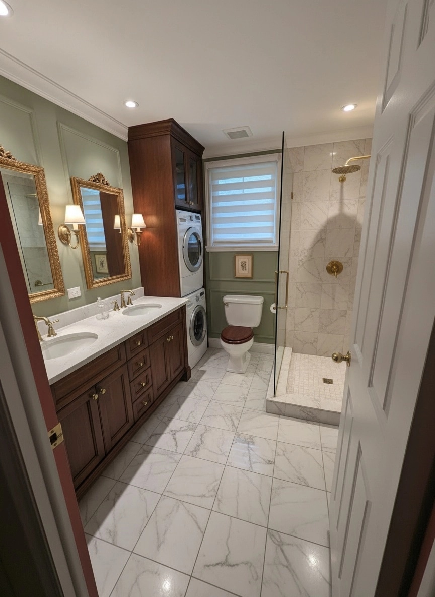 Interior design in Classic style — Bathroom by GenRoom AI