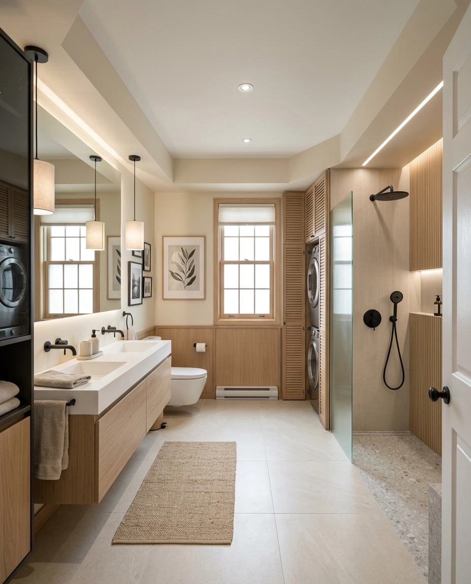 Scandinavian Bathroom design — interior photo by GenRoom AI