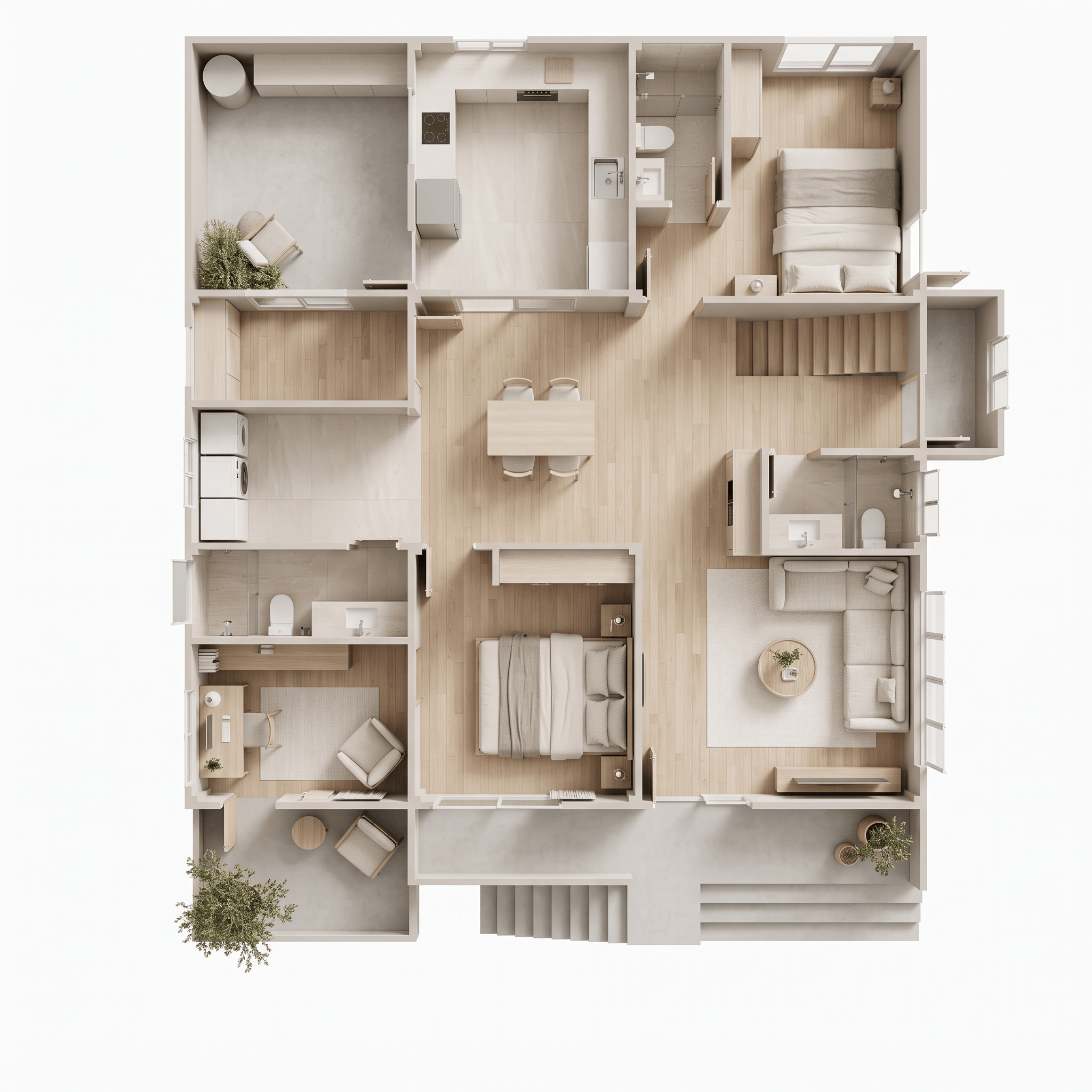 Interior design in Minimalism style — Living Room by GenRoom AI
