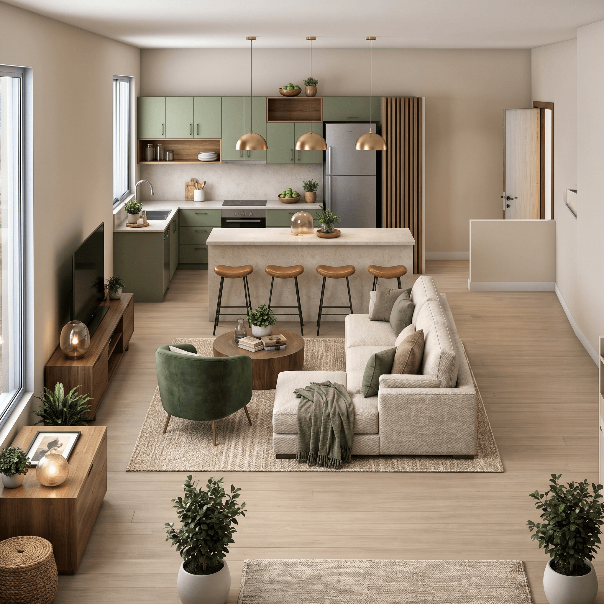 Interior design in Contemporary style — Living Room by GenRoom AI