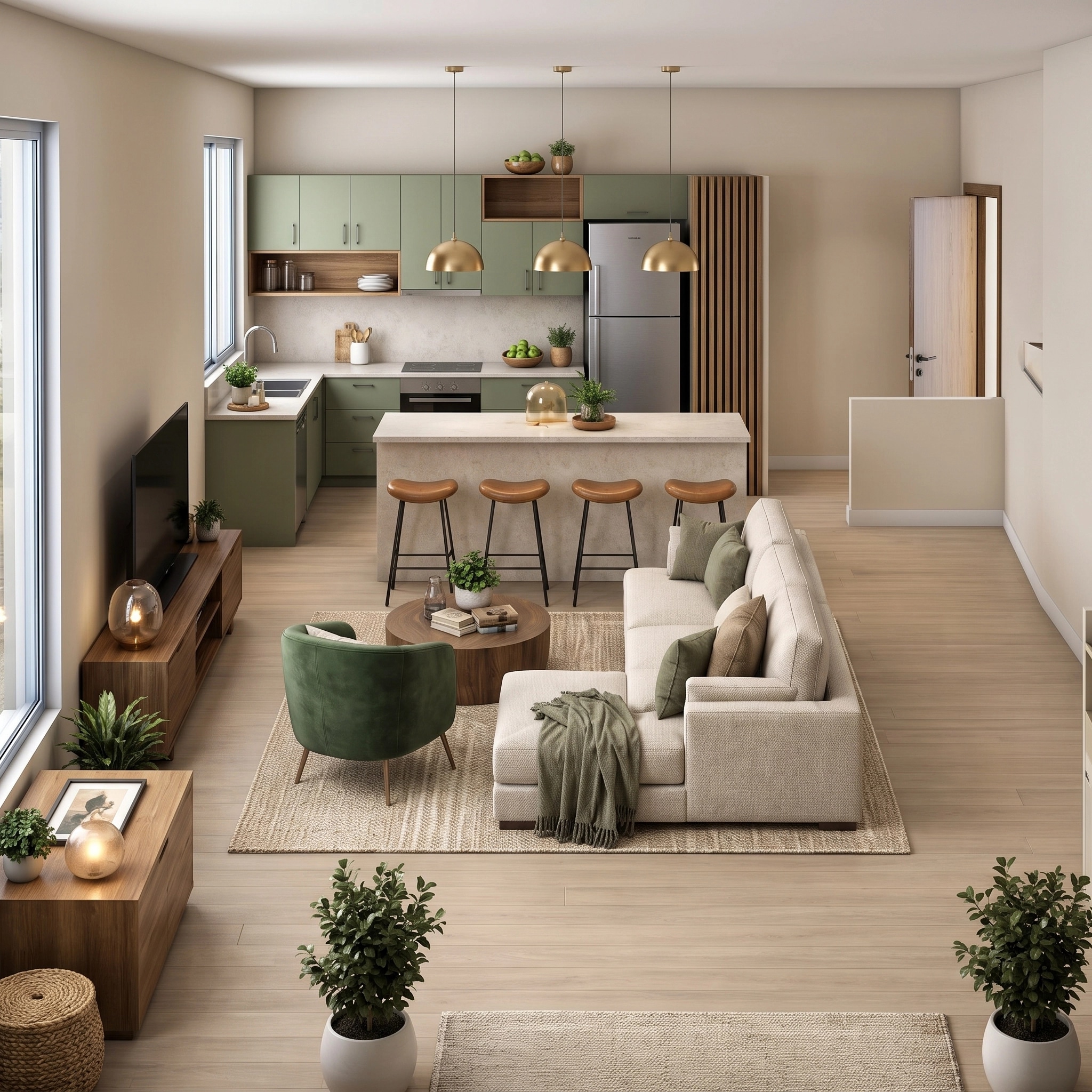 Interior design in Contemporary style — Living Room by GenRoom AI