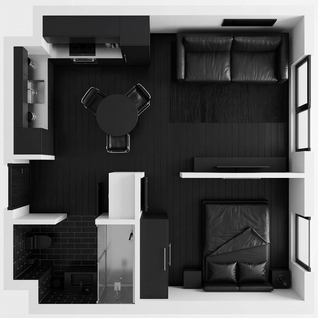 Interior design in Minimalism style — Living Room by GenRoom AI