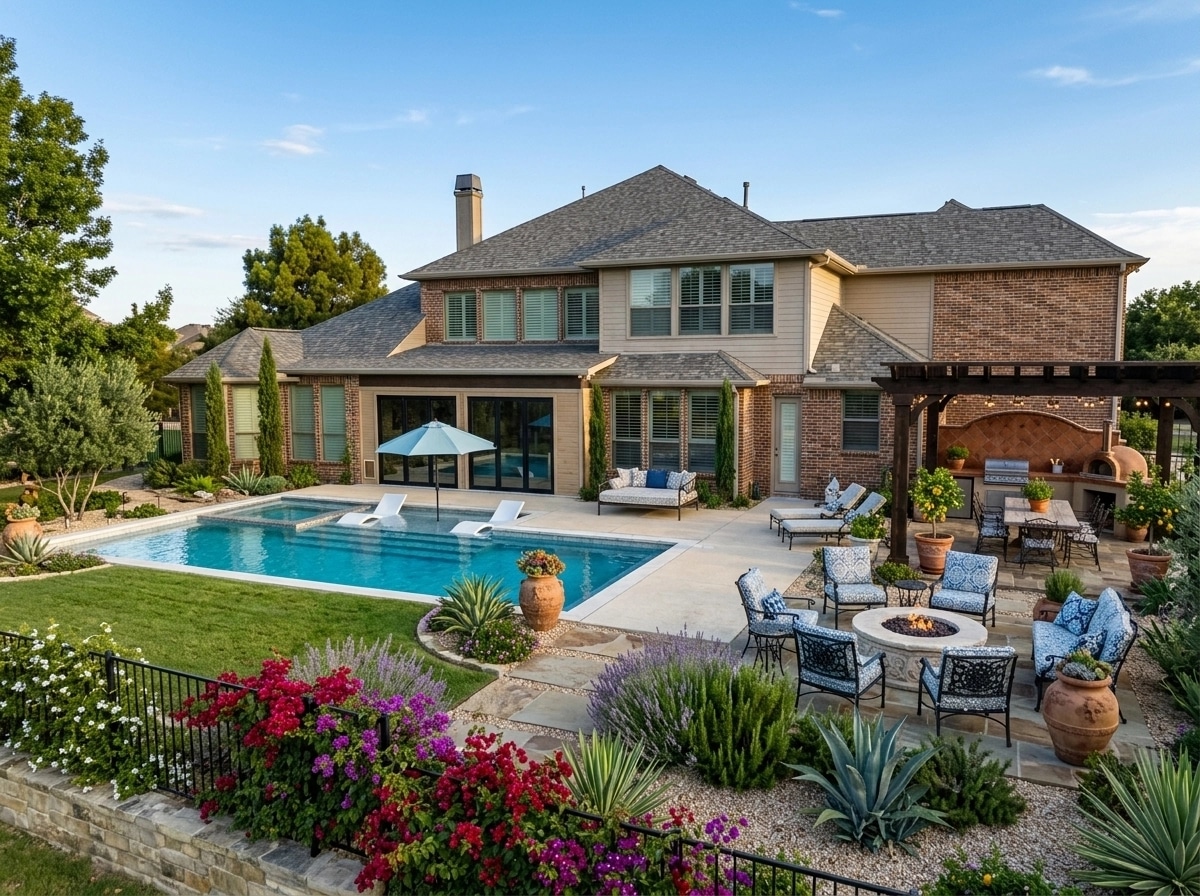 Landscape design in Mediterranean Yard style — Yard by GenRoom AI