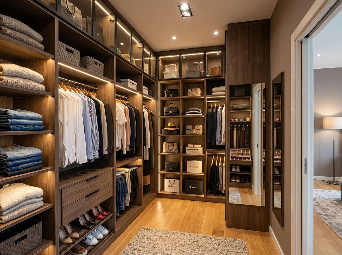 Interior design in Contemporary style — wardrobe by GenRoom AI