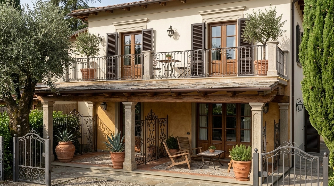 Italian Villa Facade Facciata design — facade photo by GenRoom AI